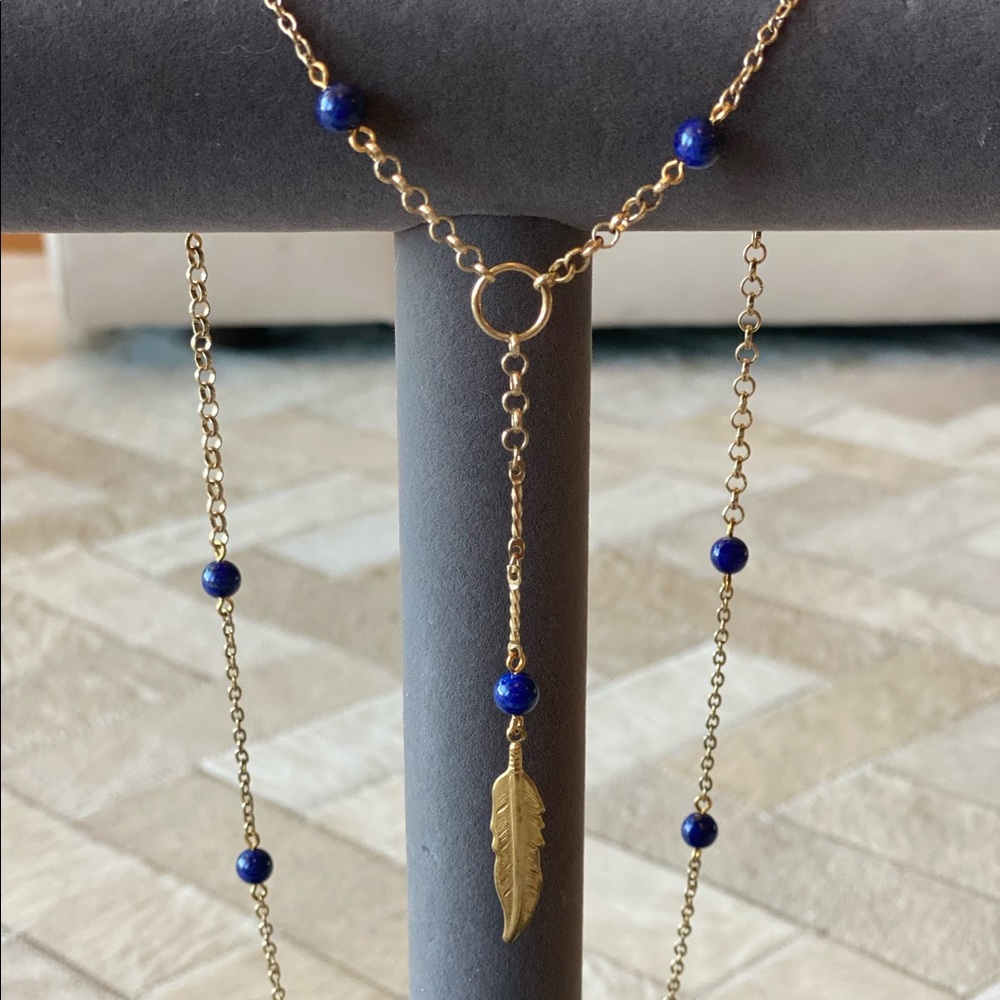 Golden Feather Necklace